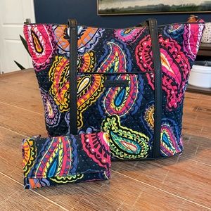 Vera Bradley Paisley Tote and Wallet